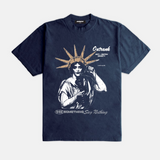 Outrank Anti - Snitch Society Ultra Heavyweight Tee (Navy) - Outrank
