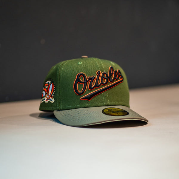 New Era 59FIFTY Baltimore Orioles Retro Jersey Script Fitted Hat 7 1/2 / Orange/Black/Green