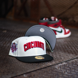 New Era Cincinnati Reds 150th Anniversary Good Grey UV (Off White/Black) - New Era