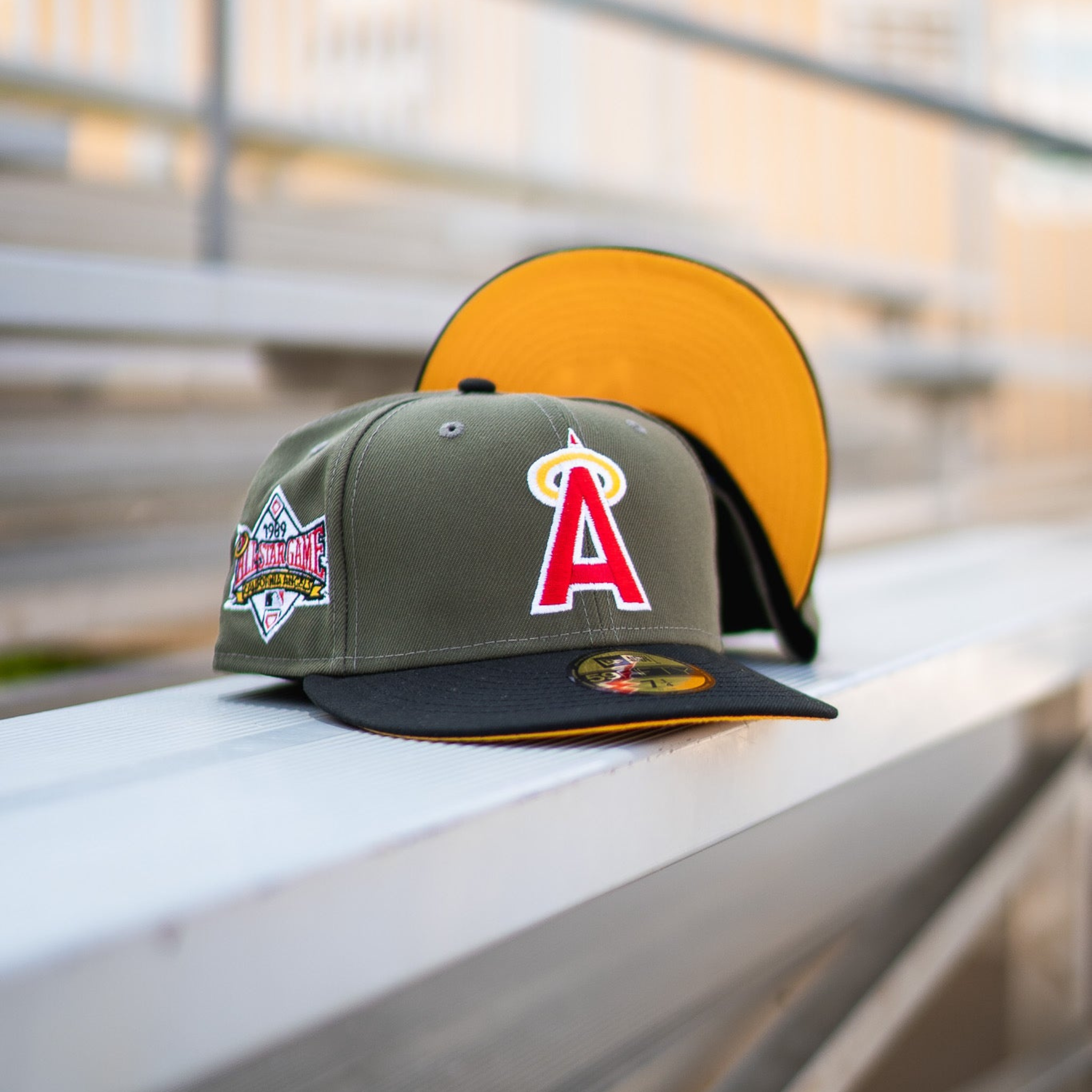 New Era Anaheim Angels 1989 ASG Sunflower UV (Olive/Black) - New Era