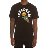 Icecream Floral Tee (Black) - Ice Cream