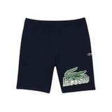 Lacoste Unbrushed Cotton Fleece Shorts (Navy) - Lacoste