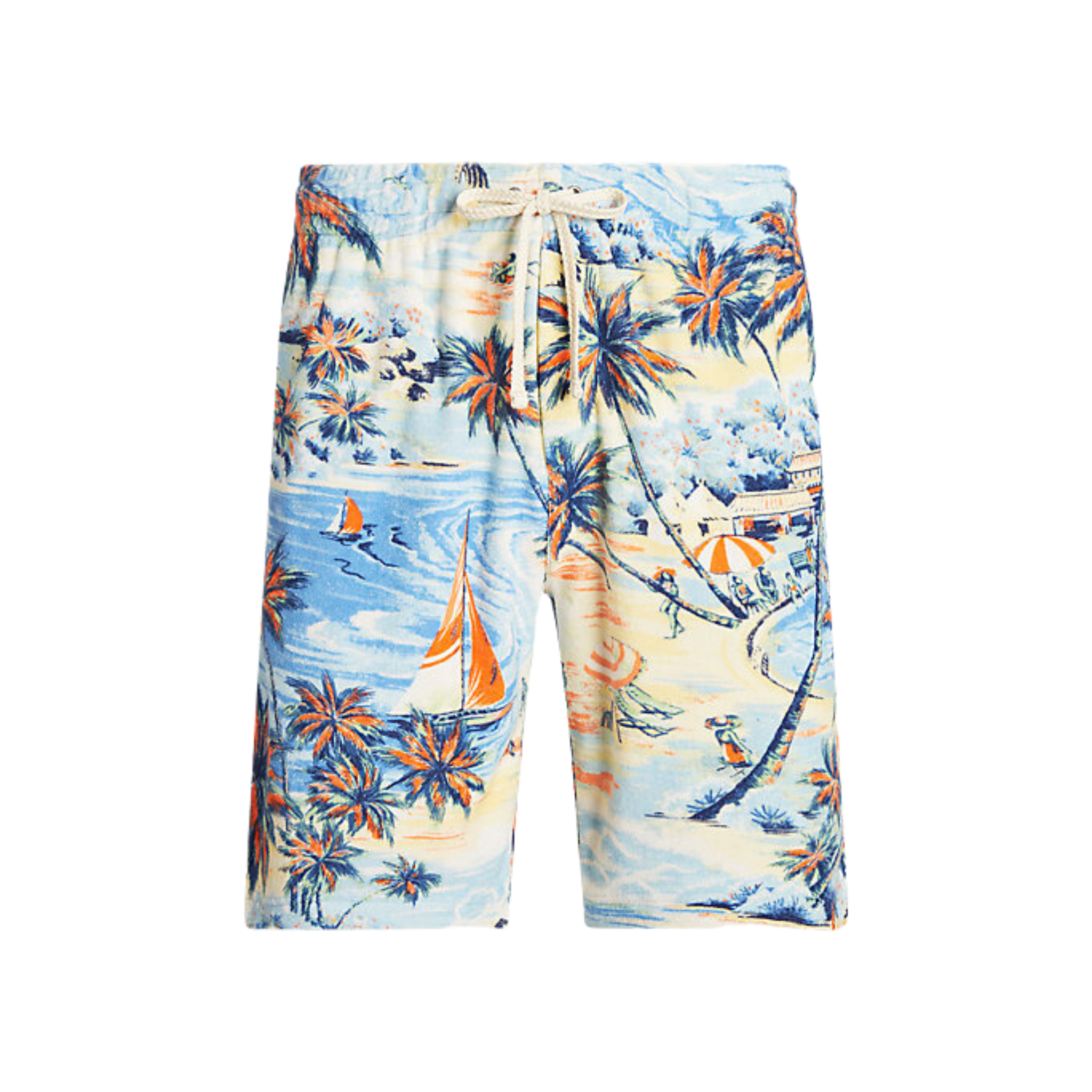 Polo Ralph Lauren 9-Inch Tropical-Print Terry Short (Hawaiian Beach Bazaar) - Polo Ralph Lauren