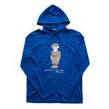 Polo Ralph Lauren Bear Hooded Long Sleeve Shirt (Royal Blue) - Polo Ralph Lauren