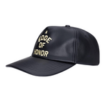 Honor the Gift Los Angeles Leather Cap (Black) - Honor The Gift