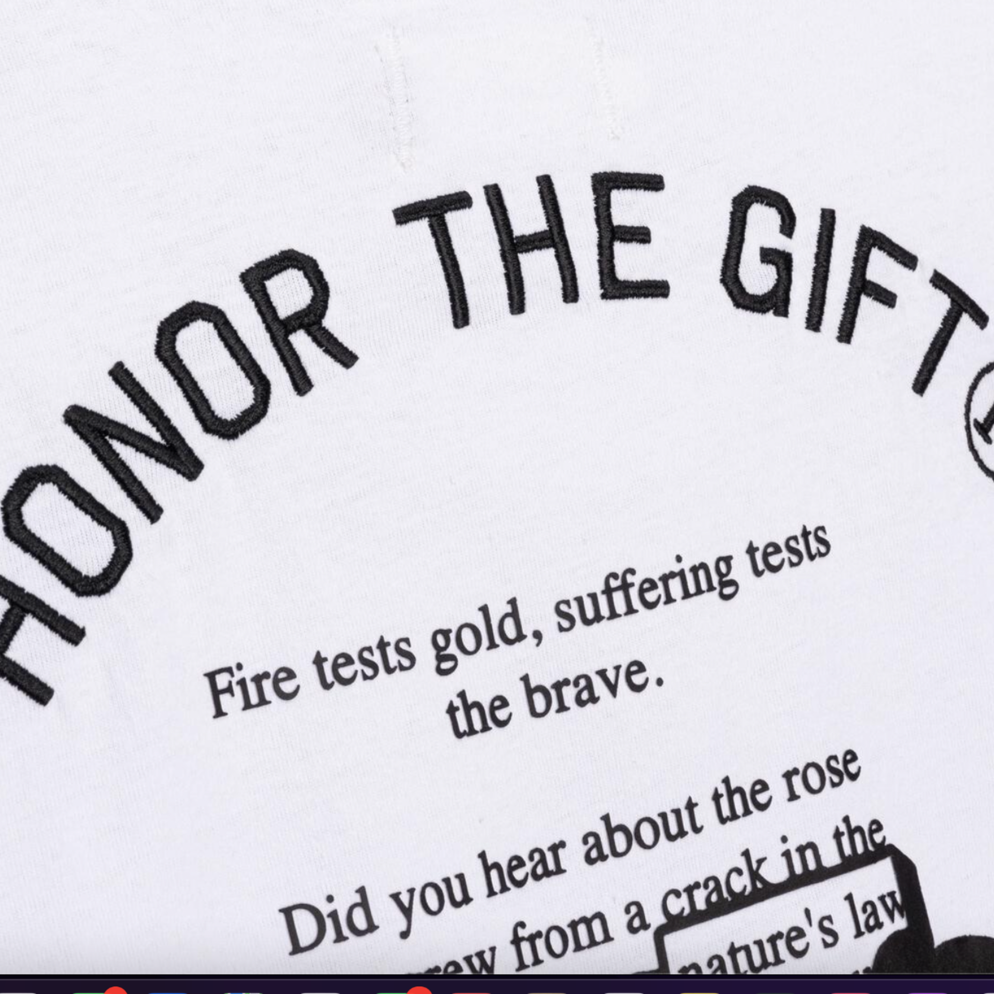 Honor the Gift Hardship Tee (White) - Honor The Gift