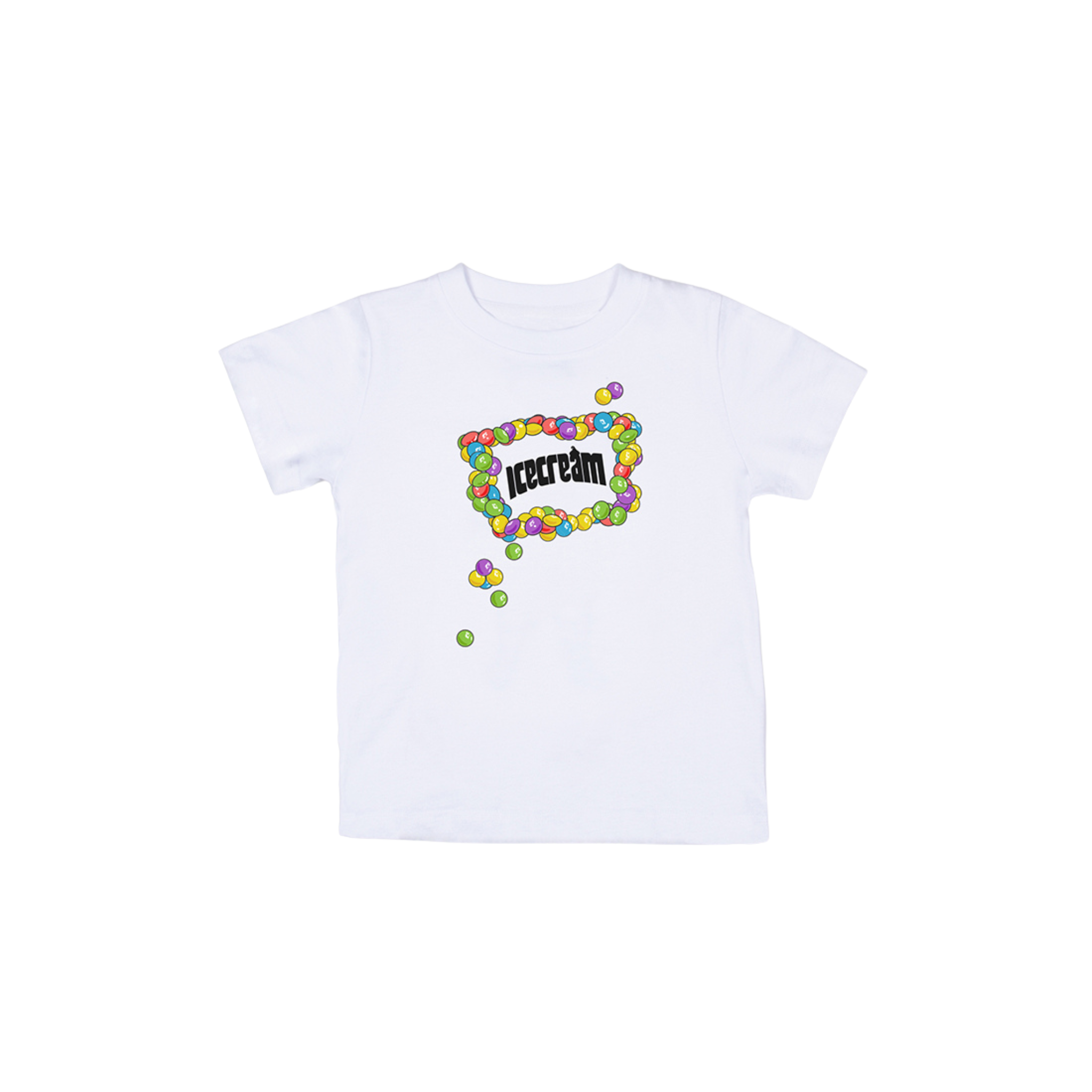 Kids IceCream Rainbow SS Tee (White) - Ice Cream