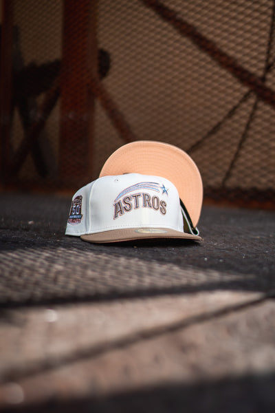 Men's New Era White/Navy Houston Astros Retro Title 9FIFTY Snapback Hat