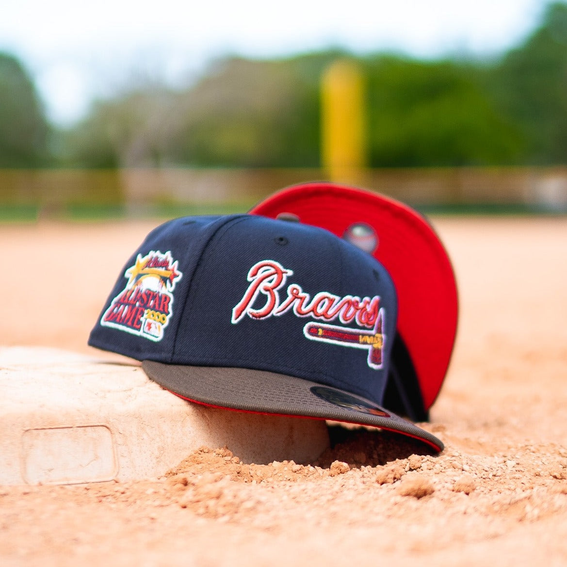 New Era Milwaukee Braves 1957 World Series Wheat UV (Navy/Tan