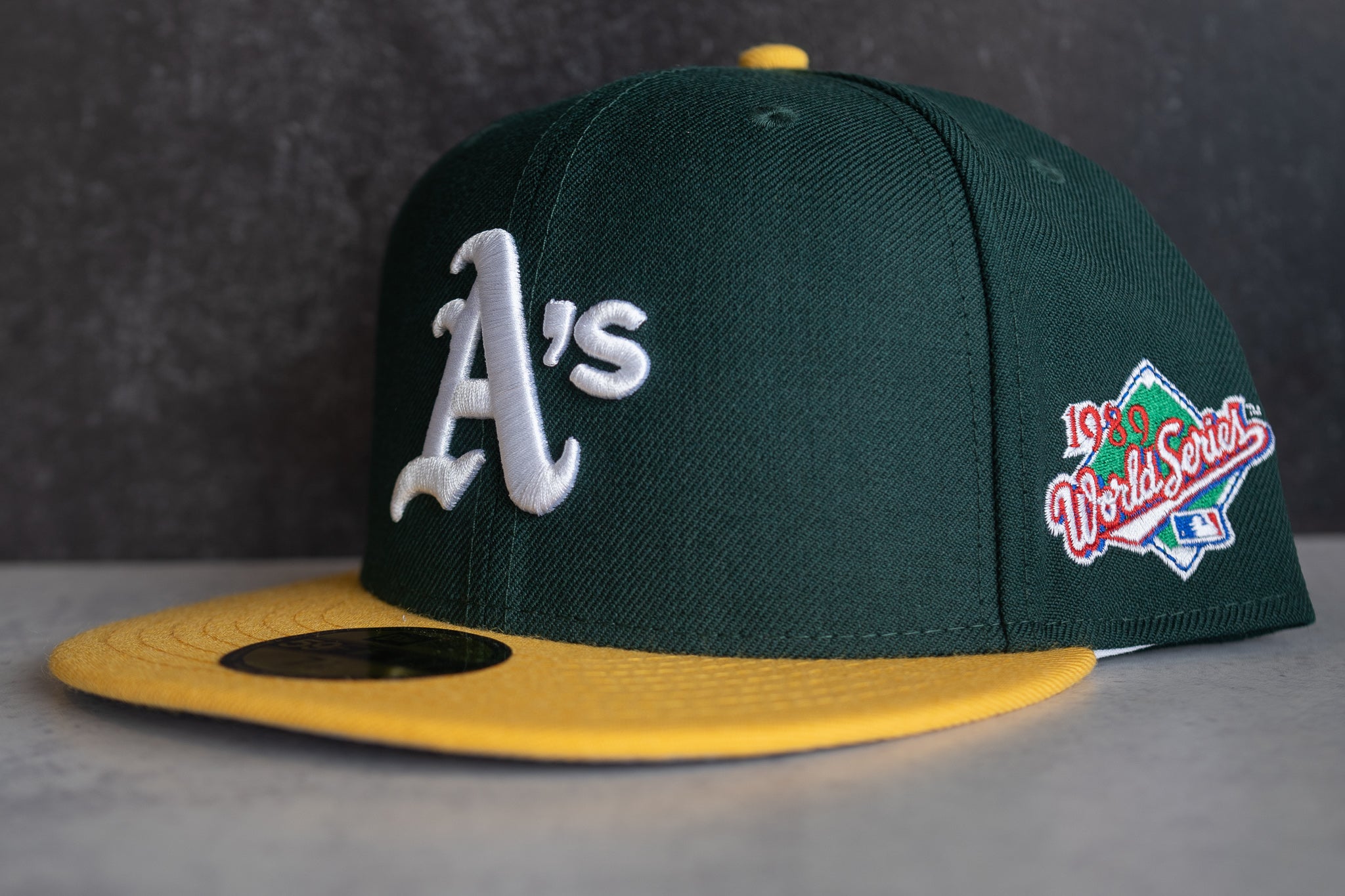 New Era Oakland Athletics ON-FIELD 1989 World Series Grey UV (Green/Gold) - New Era