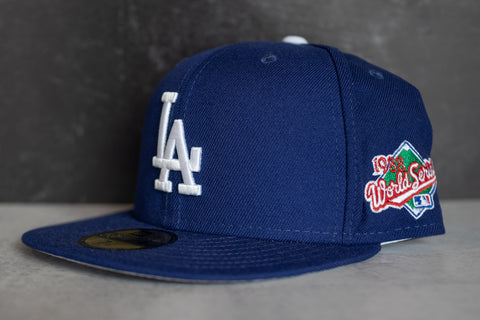 New Era LA Dodgers 1988 World Series Side Patch Fitted Cap (Blue)
