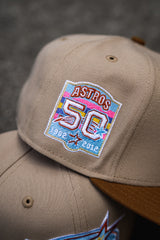 New Era Houston Astros 50th Anniversary Lavender UV (Tan/Peanut) - New Era