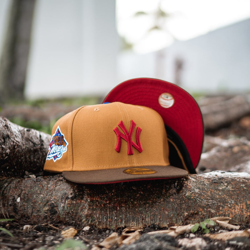 7 7/8 - New York NY Yankees Sneakertown MIA Exclusive Two Tone Cranberry UV  Cap