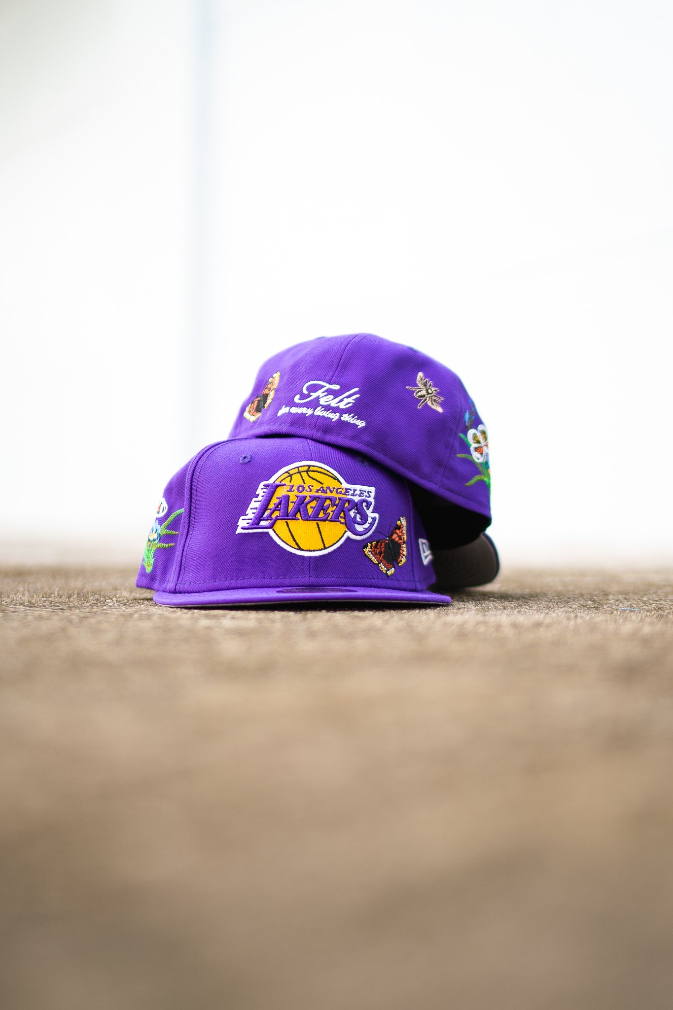 New Era Felt Los Angeles Lakers Hat 7 5/8