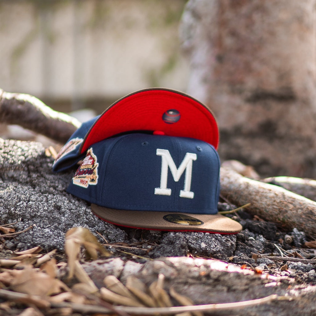 Milwaukee Braves Hat Baseball Cap Fitted 7 5/8 New Era Vintage MLB Retro  Wool M