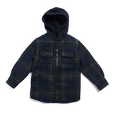 Haus of JR KID'S Hooded Flannel (Blue) - Haus of JR