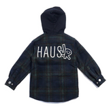 Haus of JR KID'S Hooded Flannel (Blue) - Haus of JR