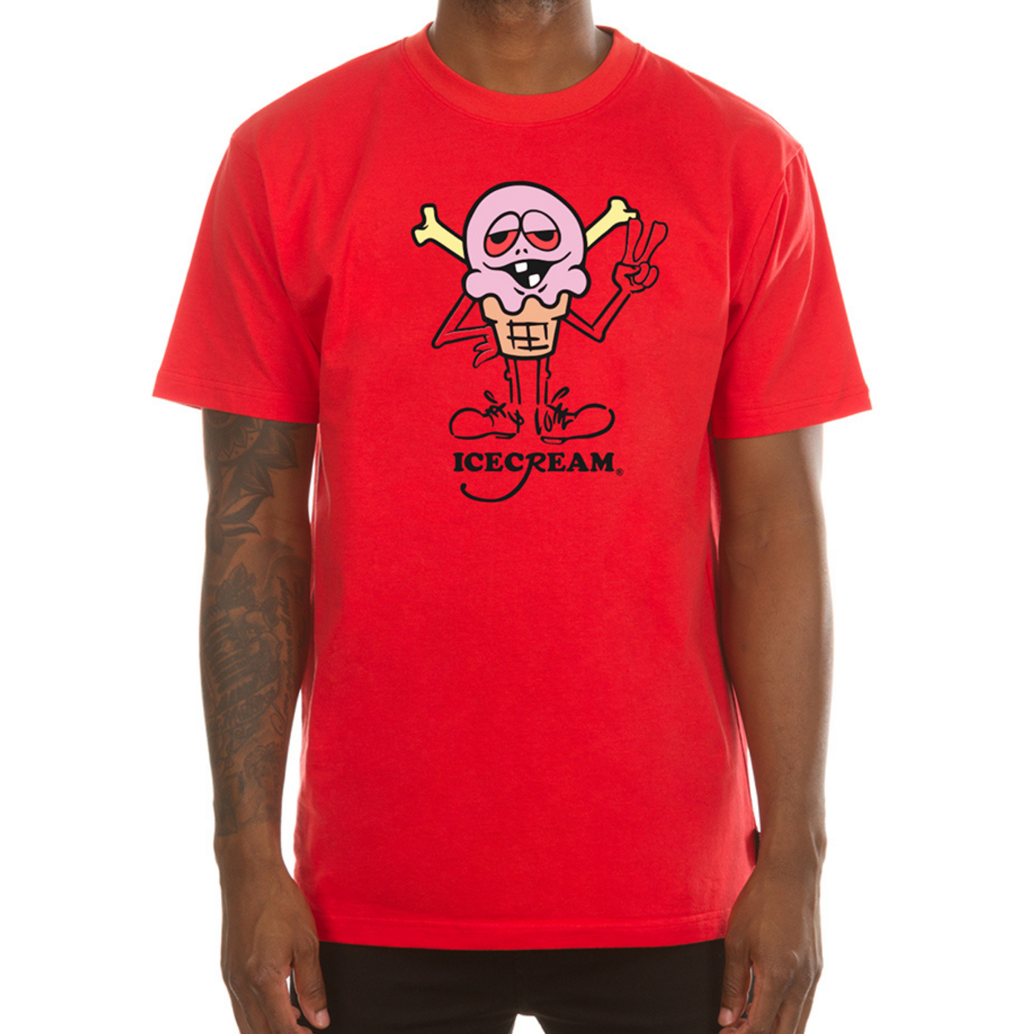 Ice Cream Peace SS Tee (Tomato) - Ice Cream