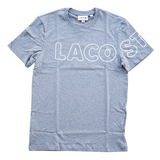 Lacoste Men's Heritage Branded Crew Neck Flecked Cotton T-Shirt (Grey Chine) - Lacoste