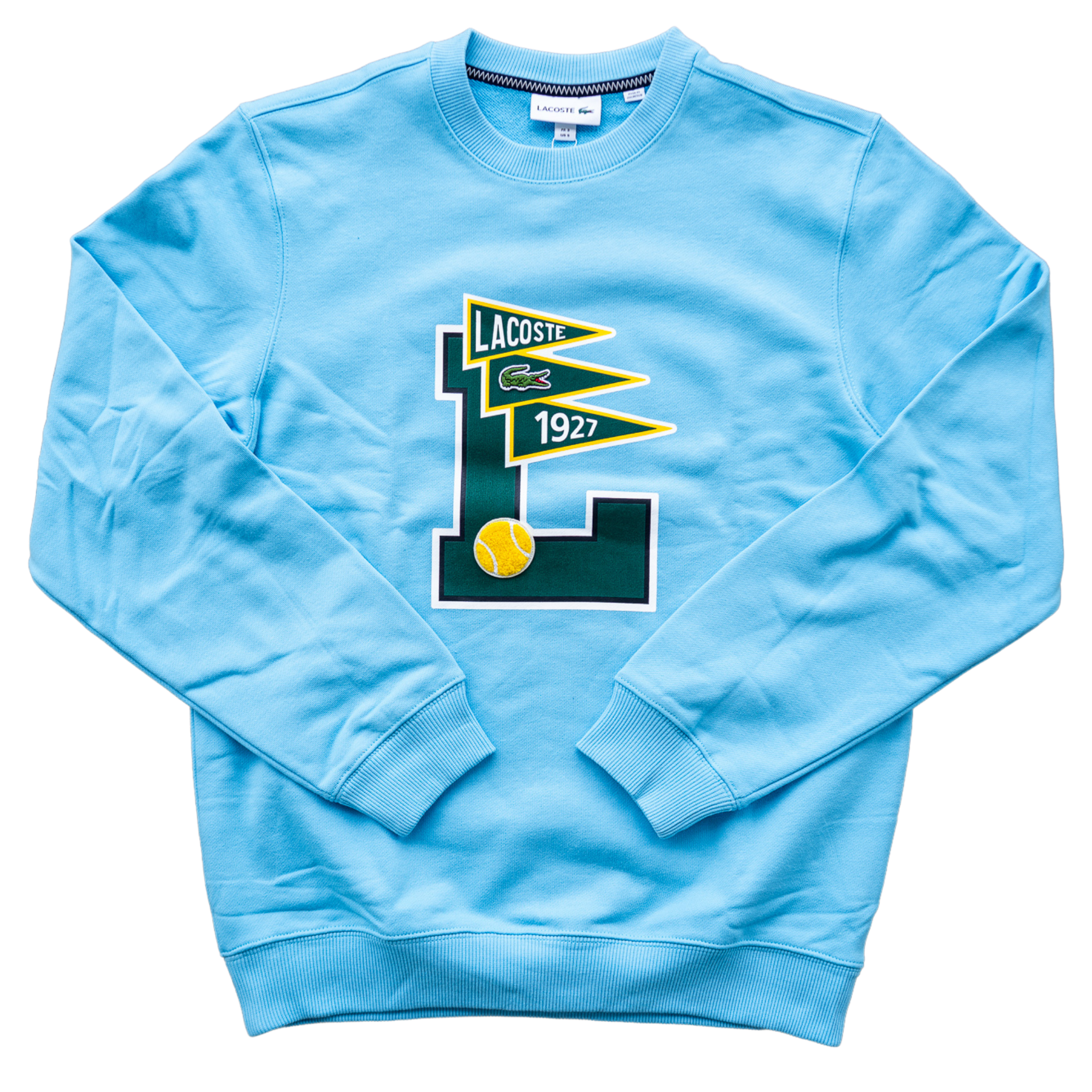 Lacoste Flags Graphic Crewneck (Sky Blue) - Lacoste