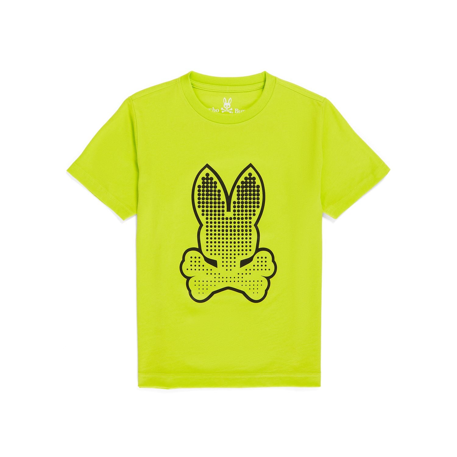 Kids Psycho Bunny Strype Graphic Tee (Lime Granita) - Psycho Bunny