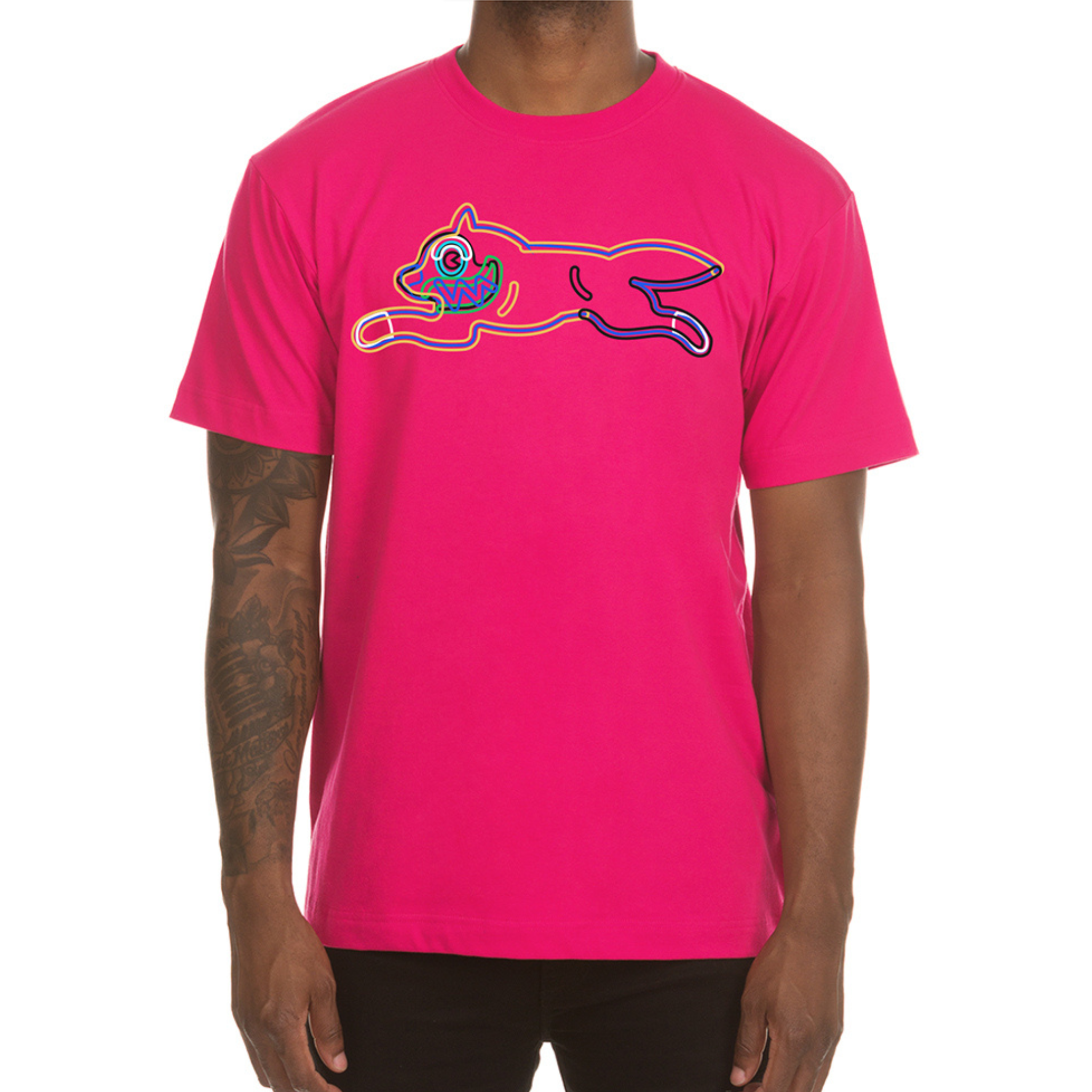 ICECREAM Outline SS Tee (Pink Peacock) - Ice Cream